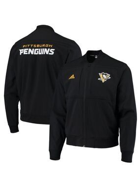 Pittsburgh Penguins adidas Black Bomber Full Zip Jacket